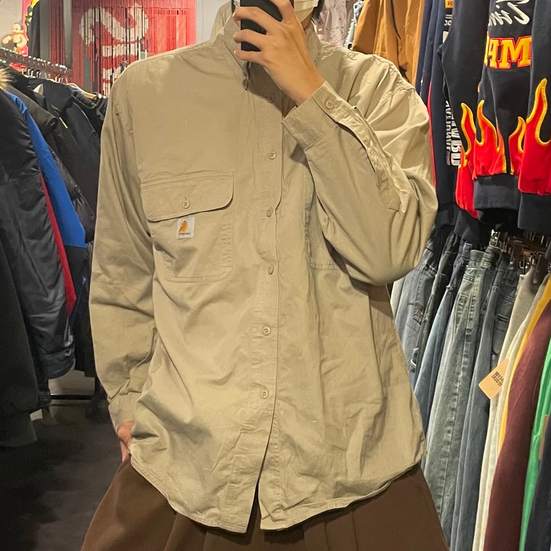 [IM] carhartt 칼하트 베이지 긴팔셔츠 상품이미지2