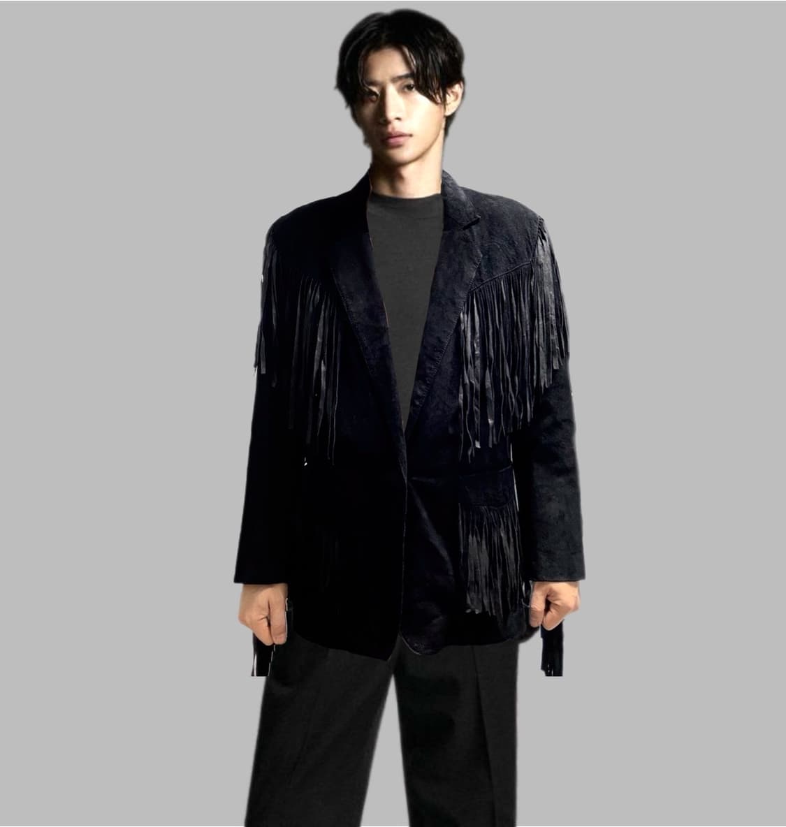 Neutral Trritory 원버튼 프린즈 소가죽 블레이저 상품이미지1