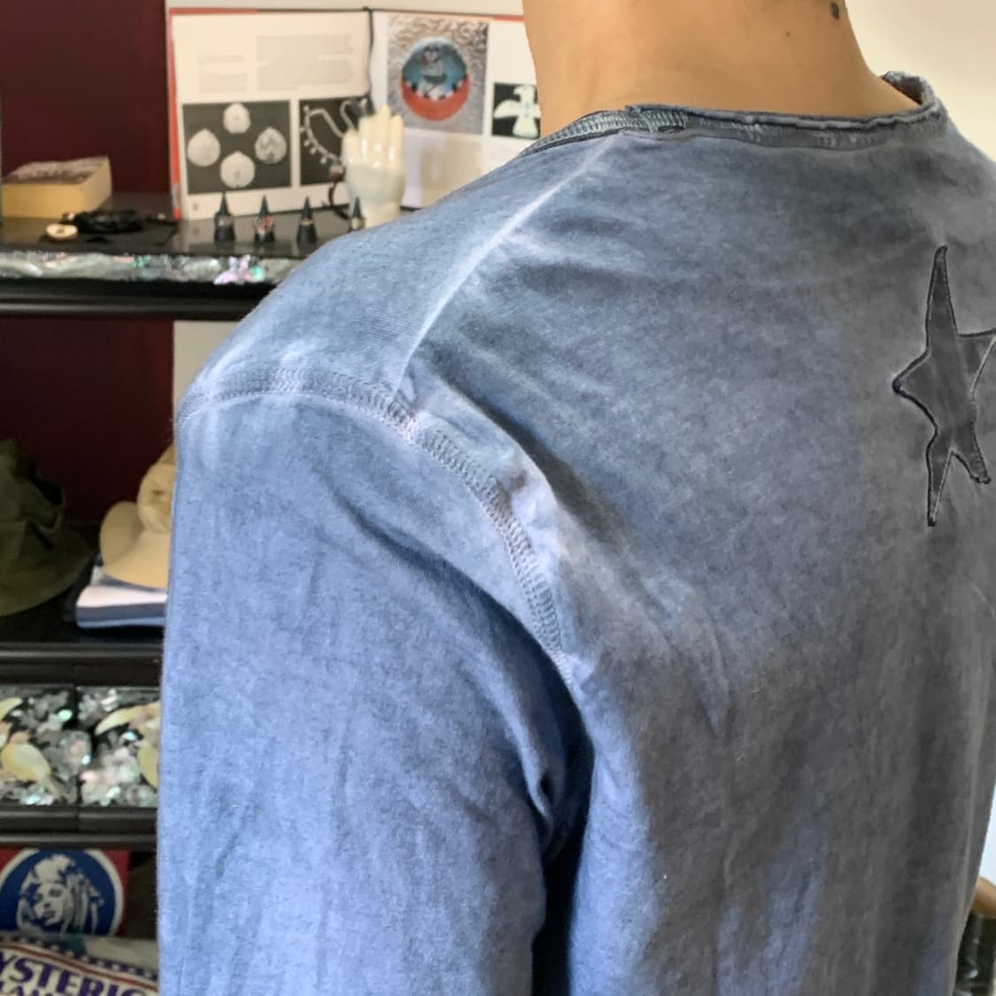 조르지오 브라토 백 레더 패치 브이넥 다잉 롱슬리브 상품이미지5