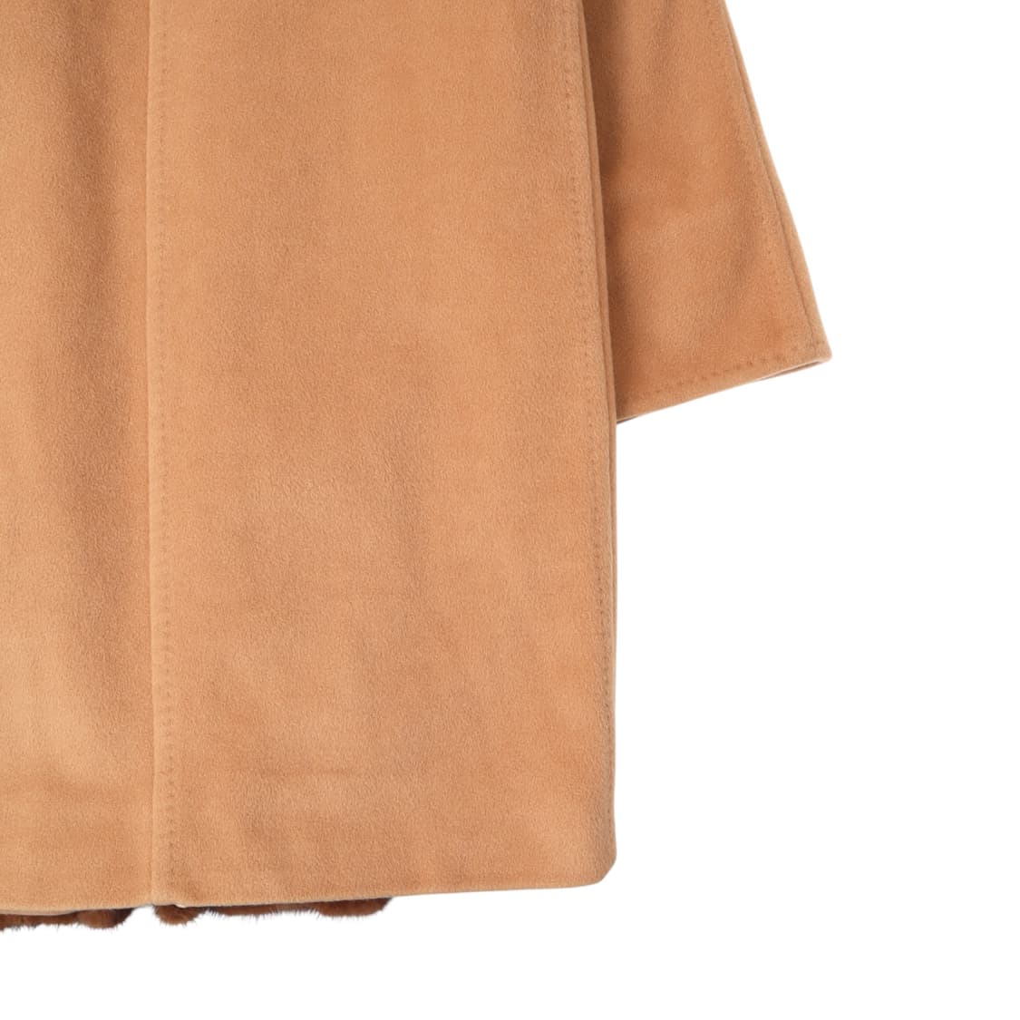 막스마라 카멜 울 캐시미어 퍼 코트 상품이미지7