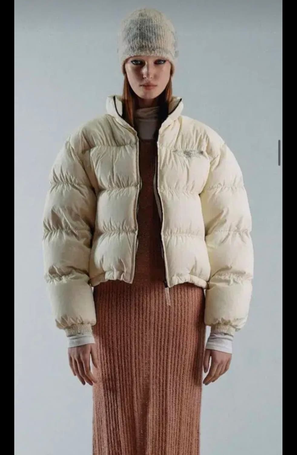 스컬프터 숏패딩 아이보리 상품이미지1