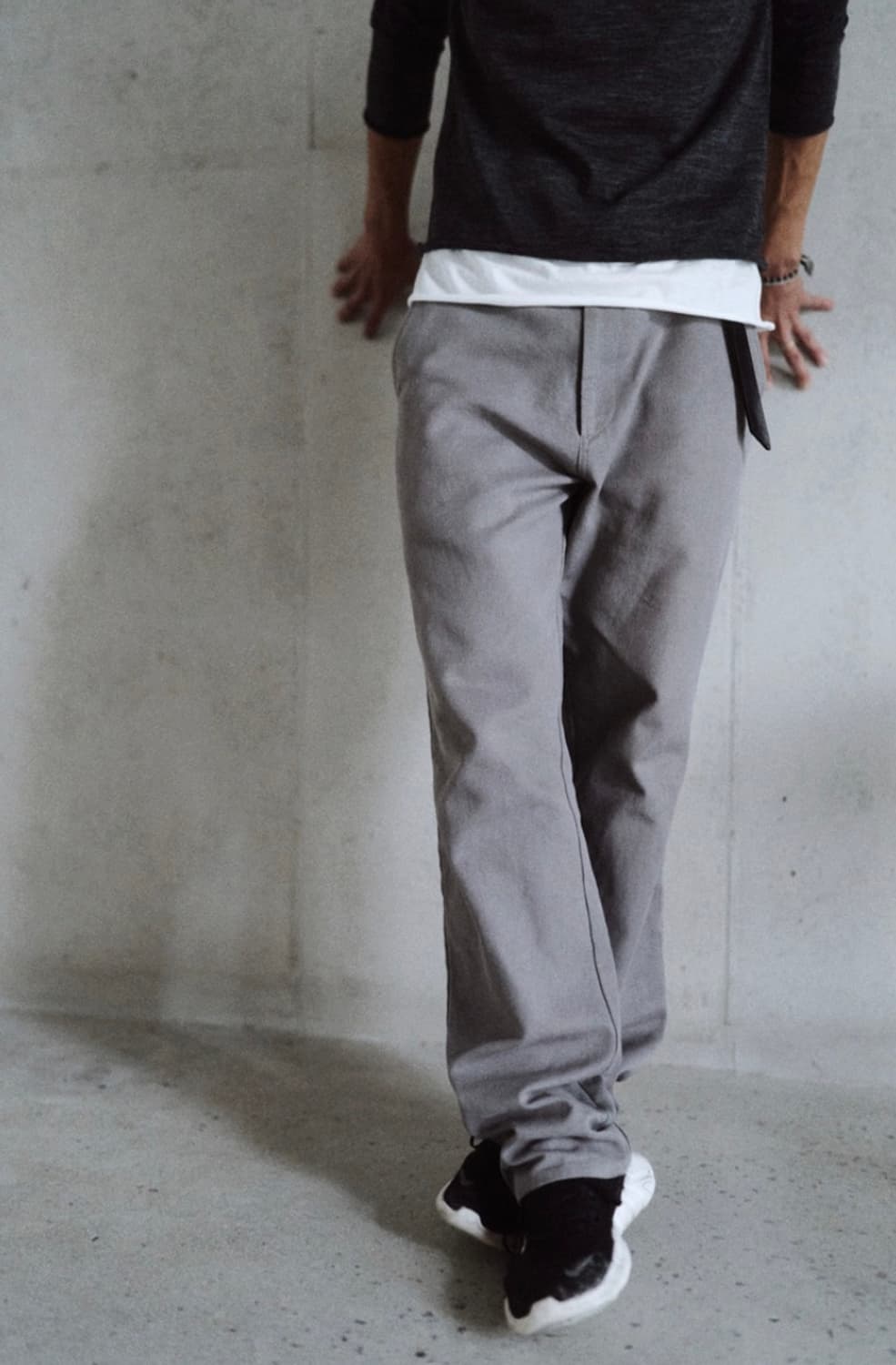 모노프리베 텍스쳐드 스트레이트 팬츠 상품이미지2