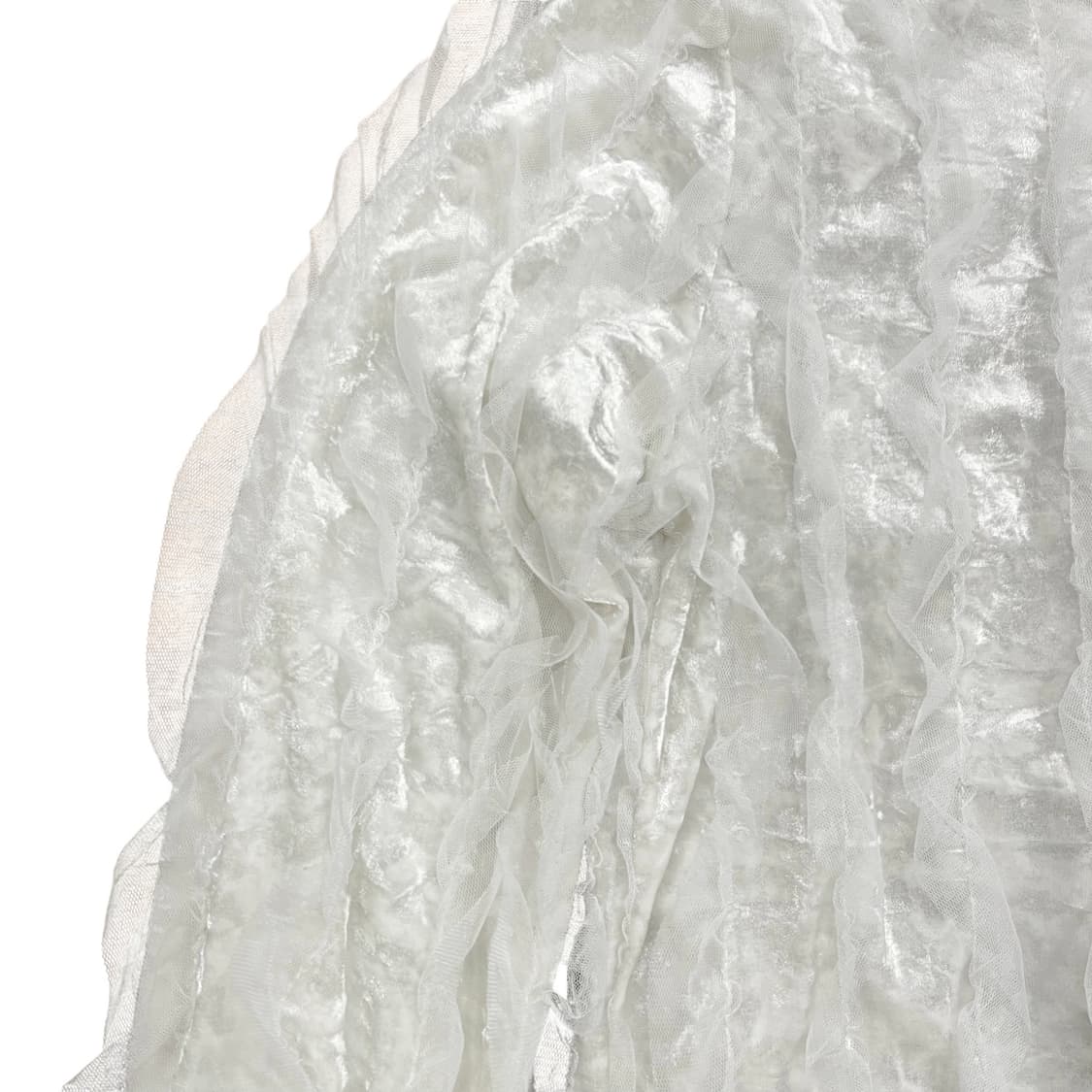 White Frill Velvet Sweatshirt 상품이미지5
