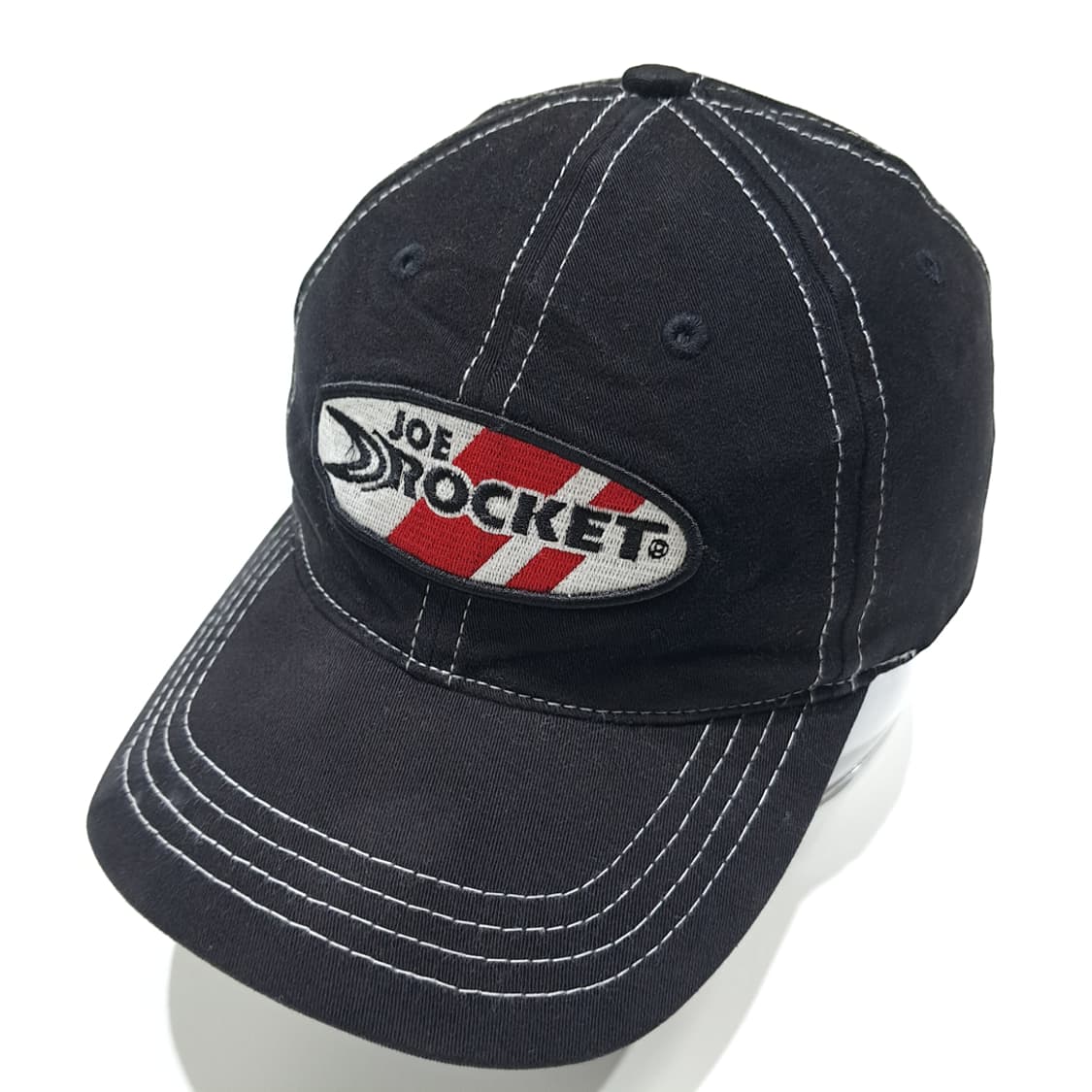 조로켓 레이싱 자수 화이트 스티치 블랙 볼캡 P2068 상품이미지2