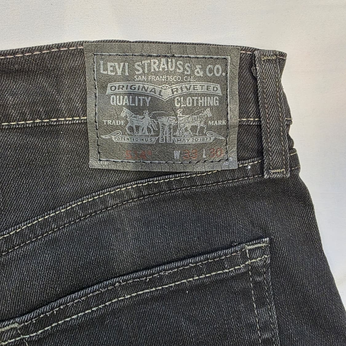 [W33L30]리바이스 514 블랙 데님 팬츠 상품이미지6