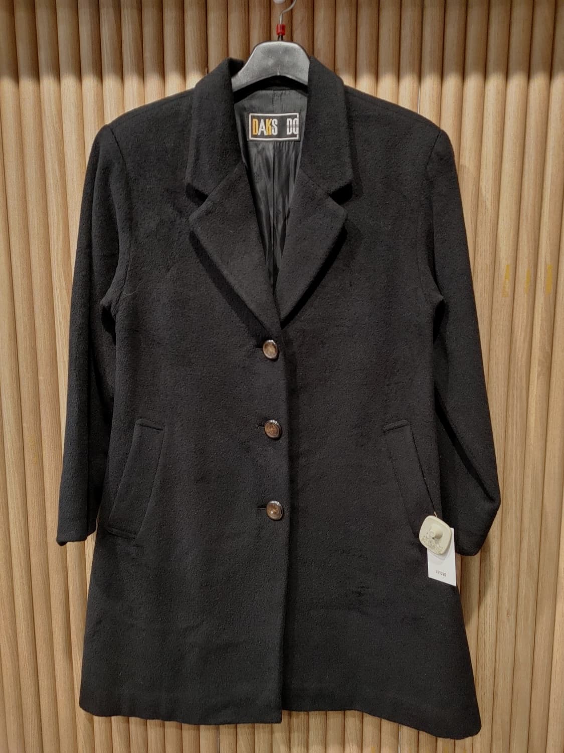 무배) 빈티지 닥스 블랙 울 코트 - S 상품이미지1