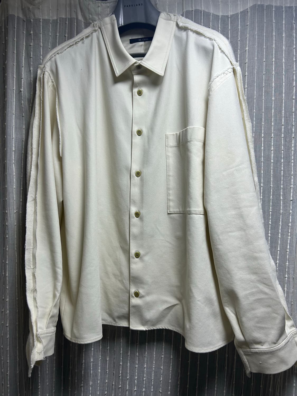 RE:CODE 레코드 아이보리 백니트 셔츠 L 급처 상품이미지4