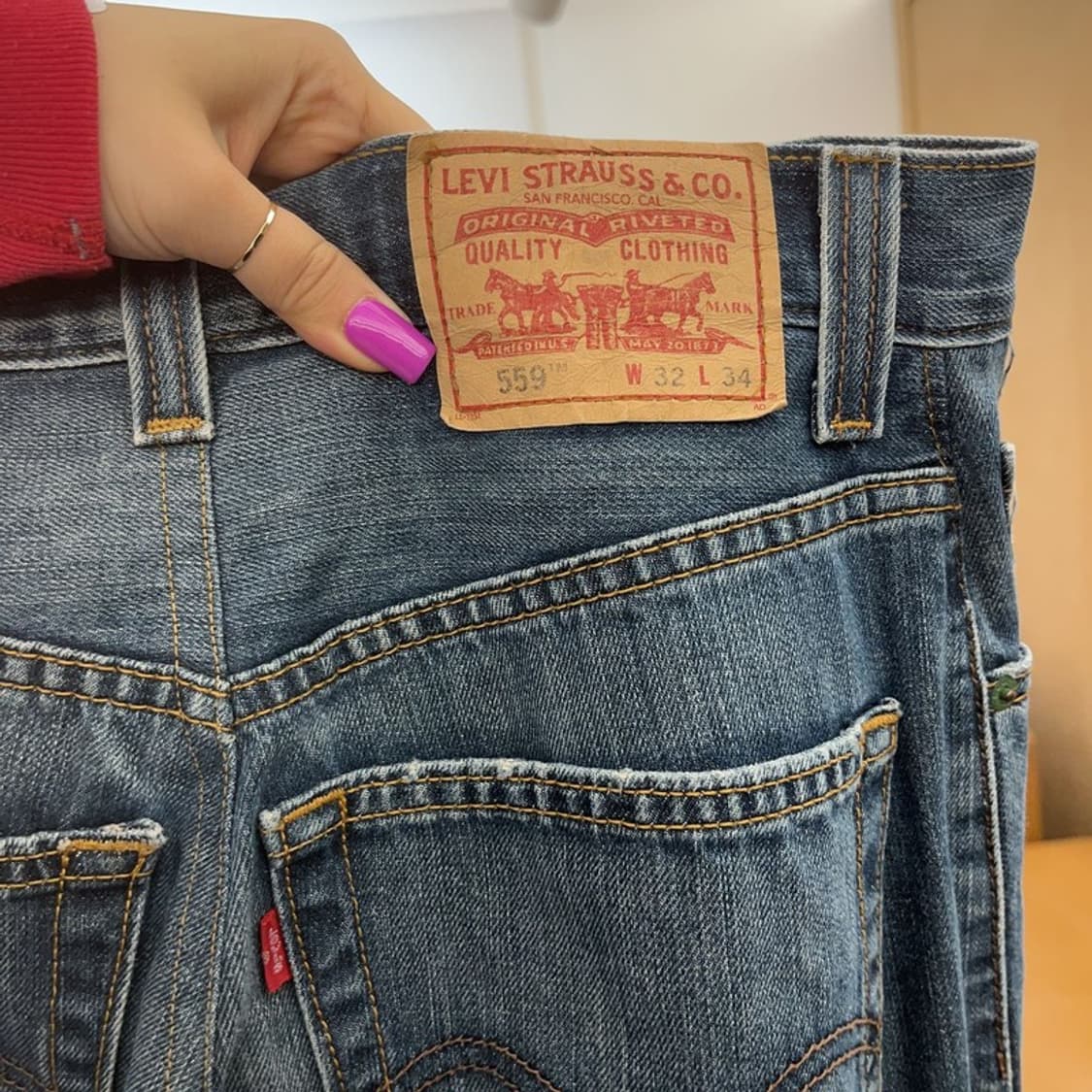 리바이스 559 레트로 빈티지 워싱 디테일 데님팬츠 32인치 C07235 상품이미지5