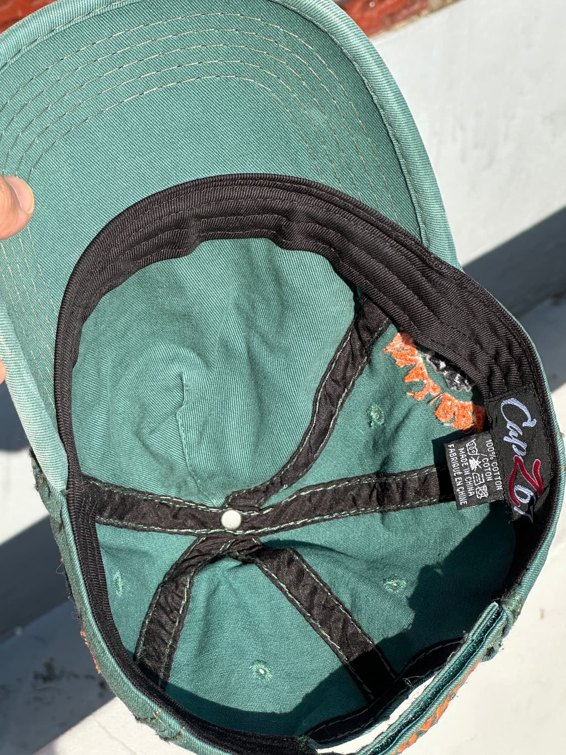 [F] 빈티지 로고 워싱그린 볼캡 모자 상품이미지5