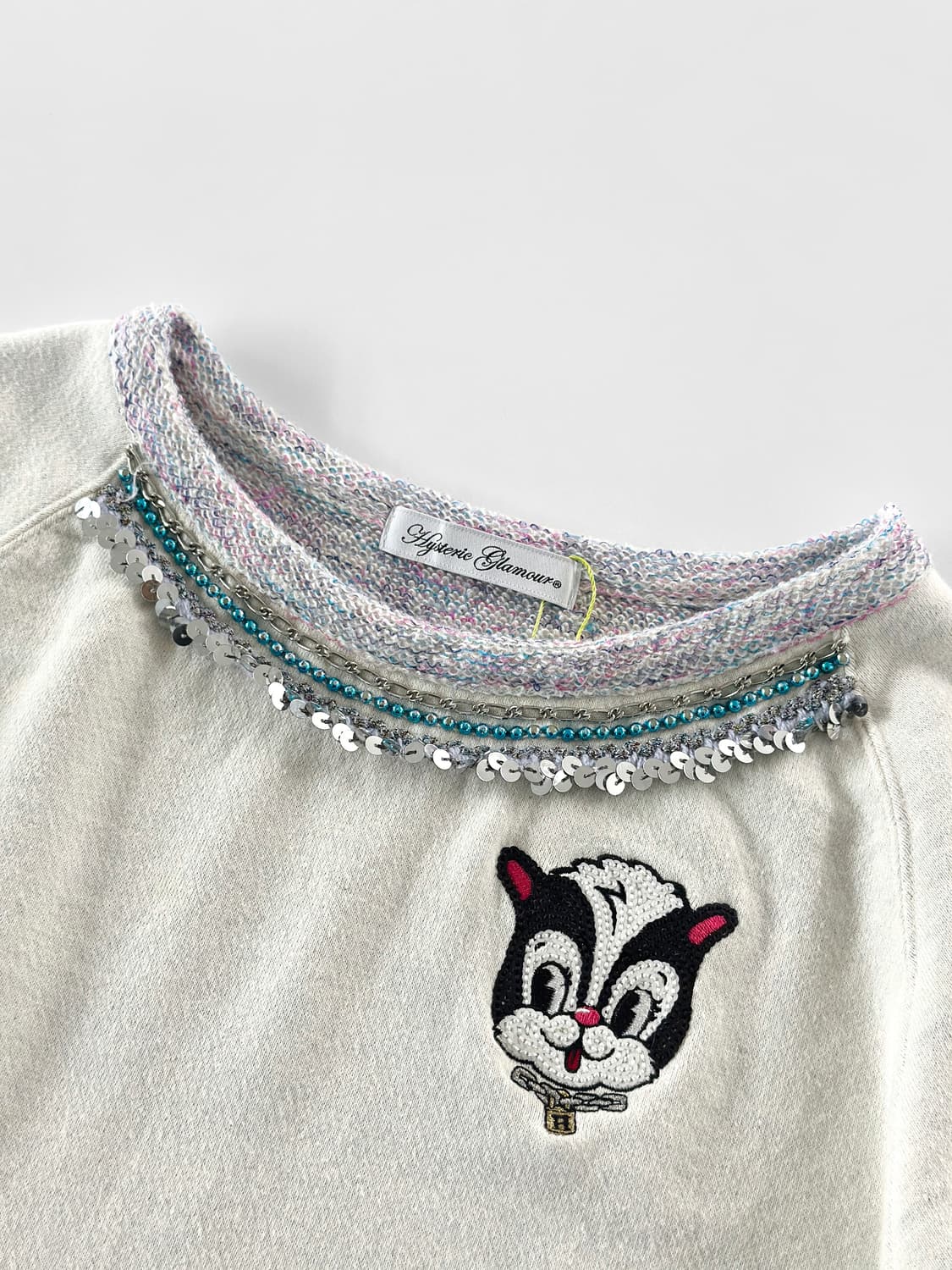 00s 히스테릭 글래머 시퀸 트림 스웻셔츠 상품이미지6