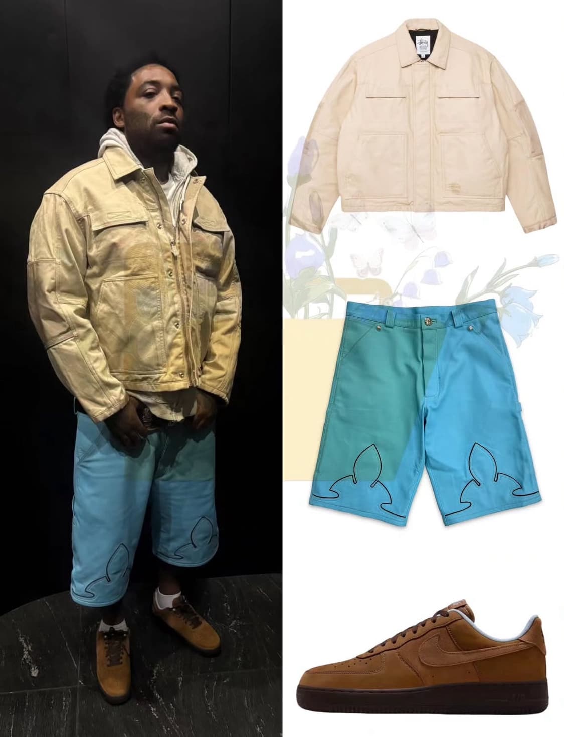 스투시 유틸리티 워크 자켓 카키 XL 상품이미지7