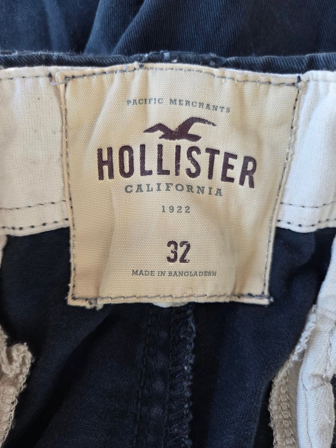 홀리스터 벨티드 카고 반바지 네이비 32 상품이미지4