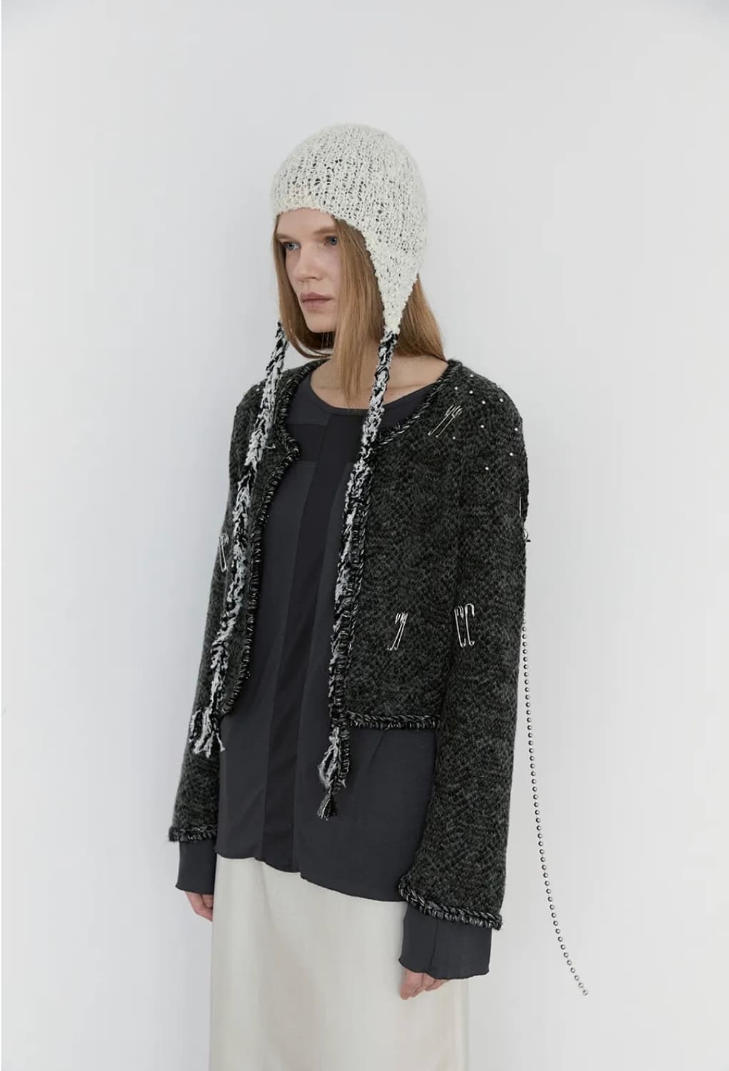데어드 HANDMADE BRAID WOOL BONNET 상품이미지1