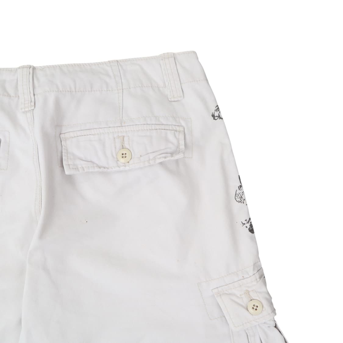 데님앤서플라이 마리너스 화이트 워크 하프 카고팬츠 상품이미지5