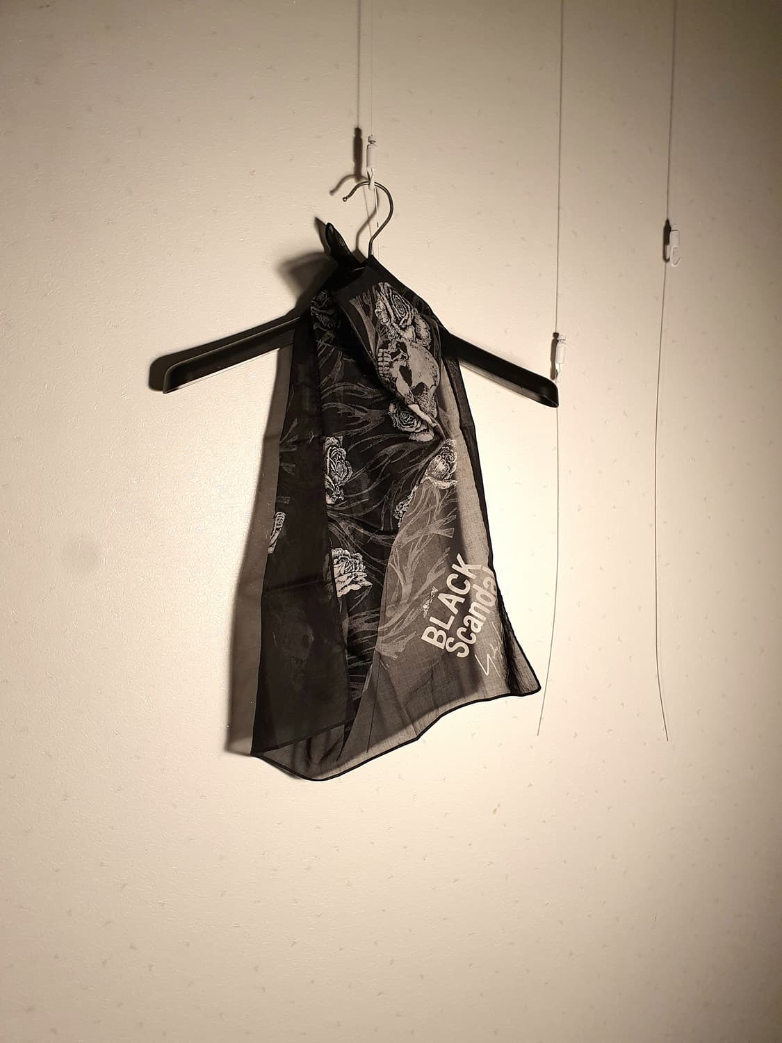 Yohji yamamoto black scandal skull scarf 상품이미지2