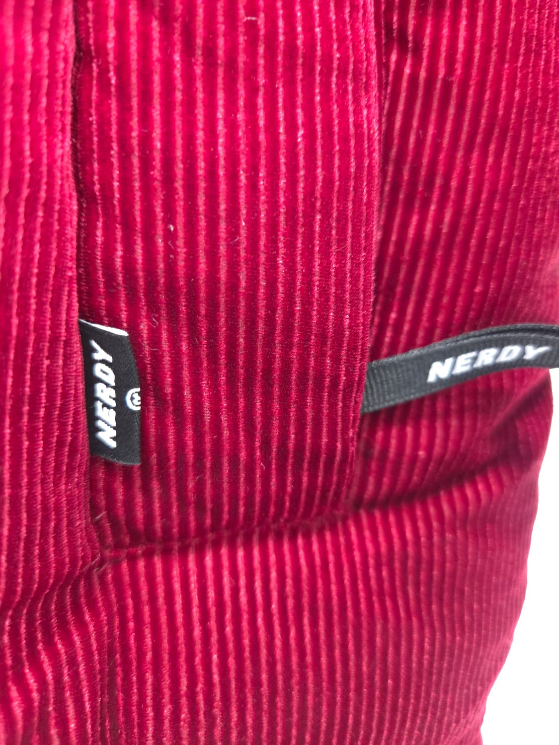 S 널디 코듀로이 패딩 오리털 버건디 상품이미지5