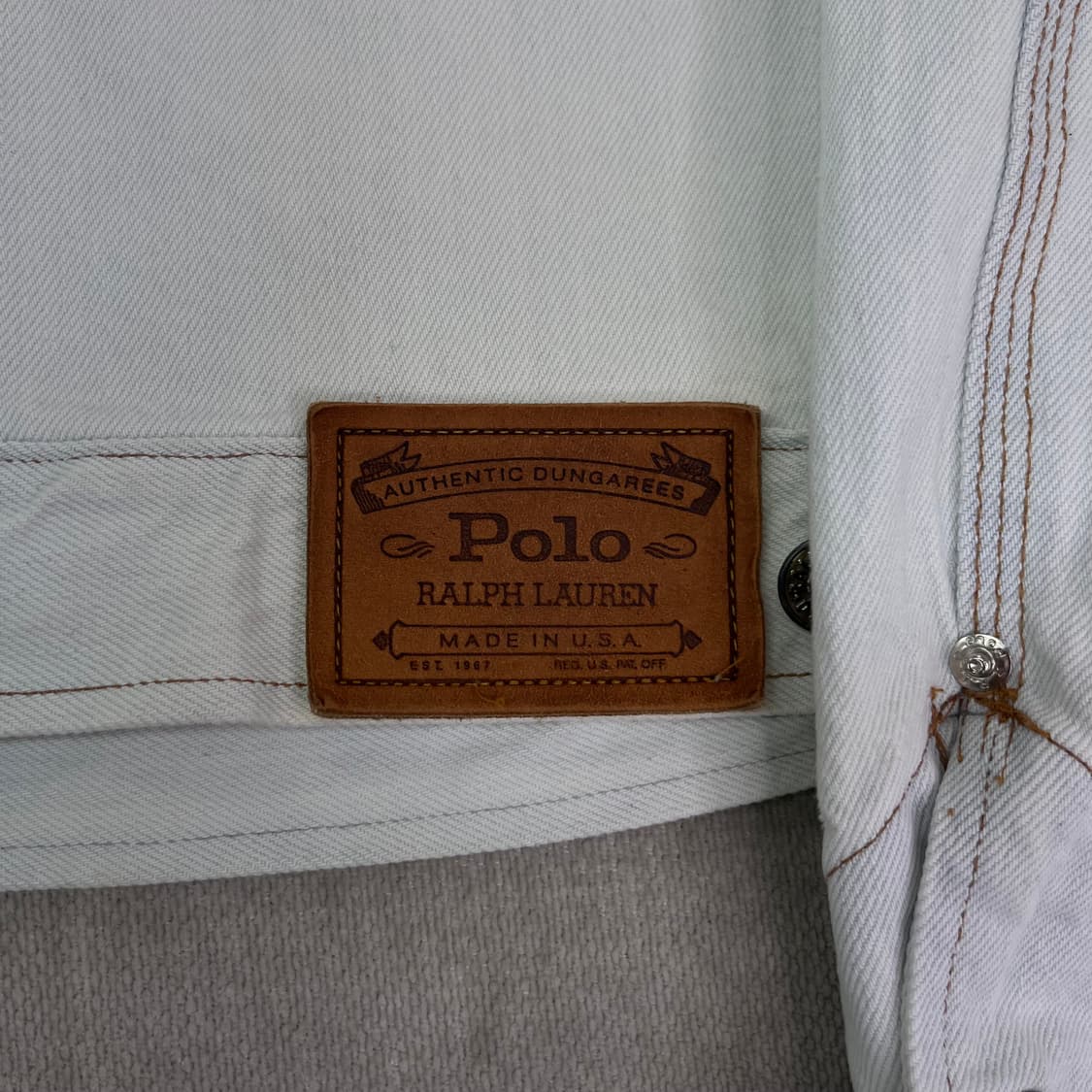 100 폴로 랄프로렌 90s 헝가리 데님 자켓  상품이미지6