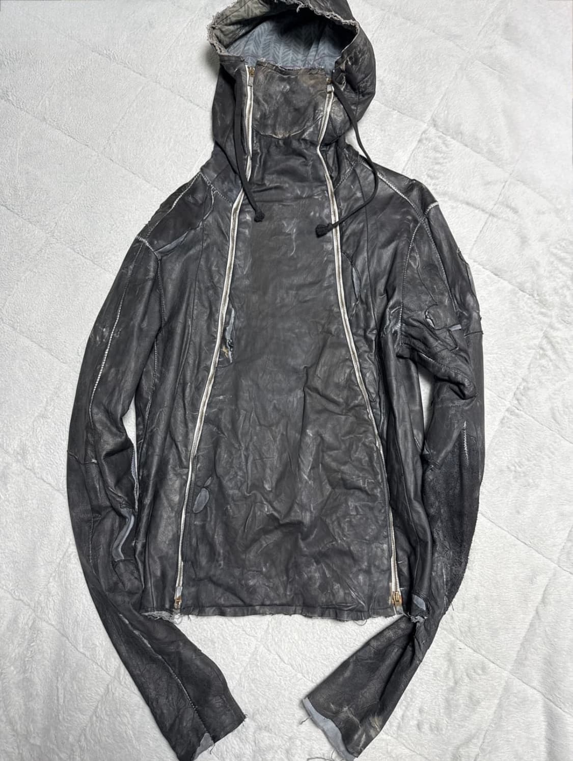 ( 다크의 종착역 ) ZAM BARRETT 레더후디 자켓 상품이미지7