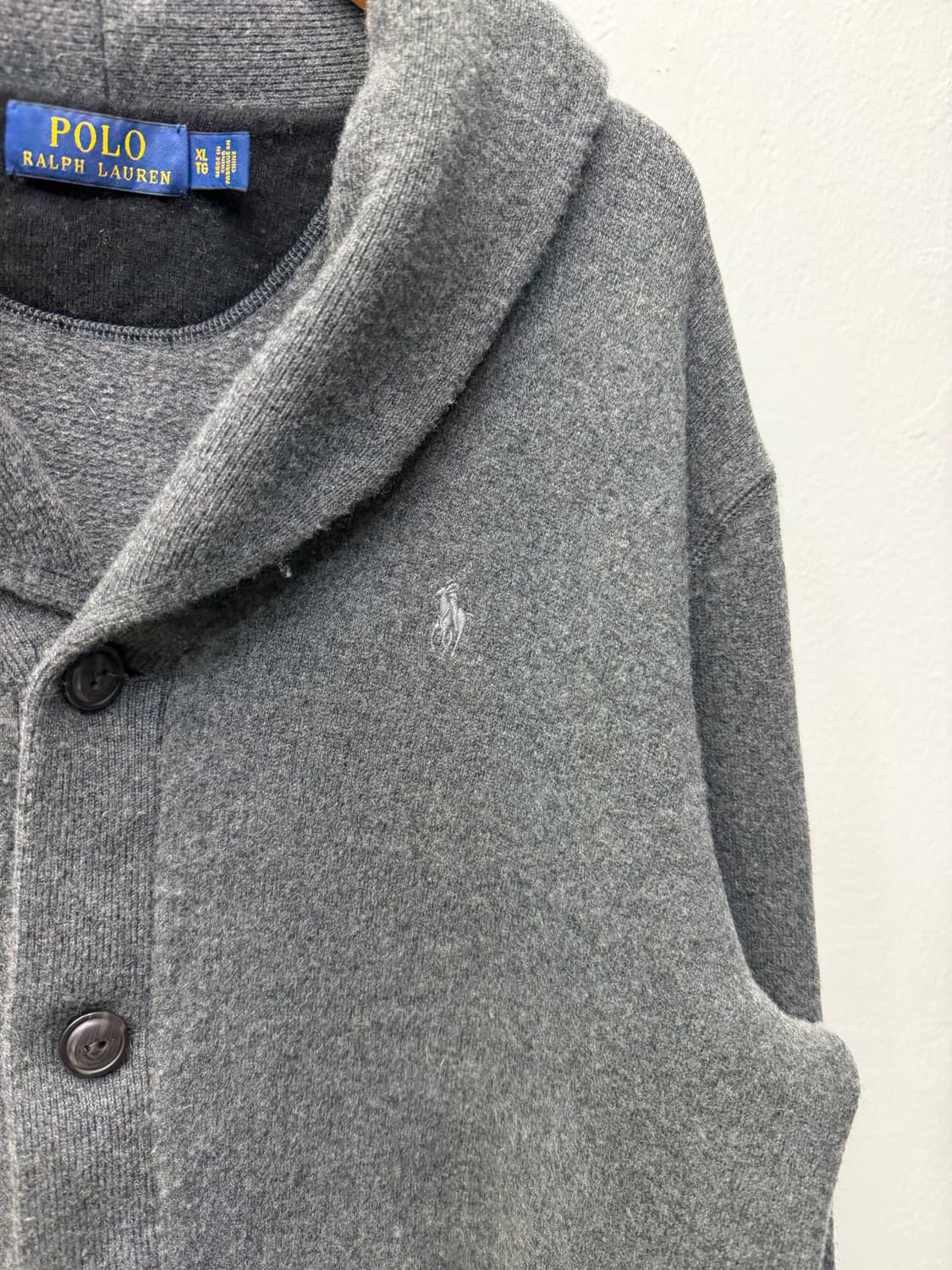 정품) 폴로랄프로렌 남성 그레이 가디건 XL  상품이미지4