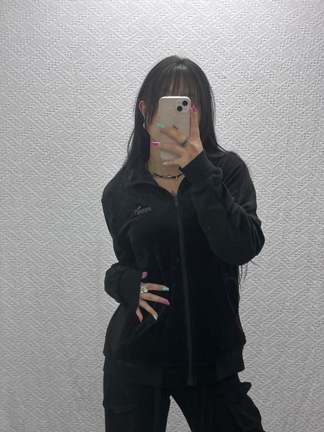 푸마 빈티지 웜셀 벨루어 벨벳 져지 집업 L C07389 상품이미지2