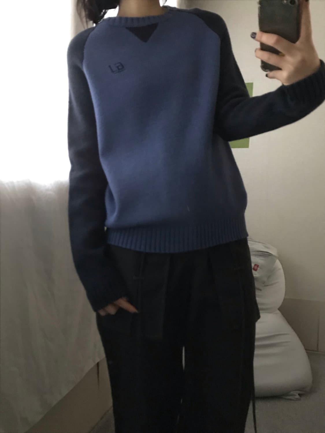 게스 네이비 나그랑 니트 상품이미지5