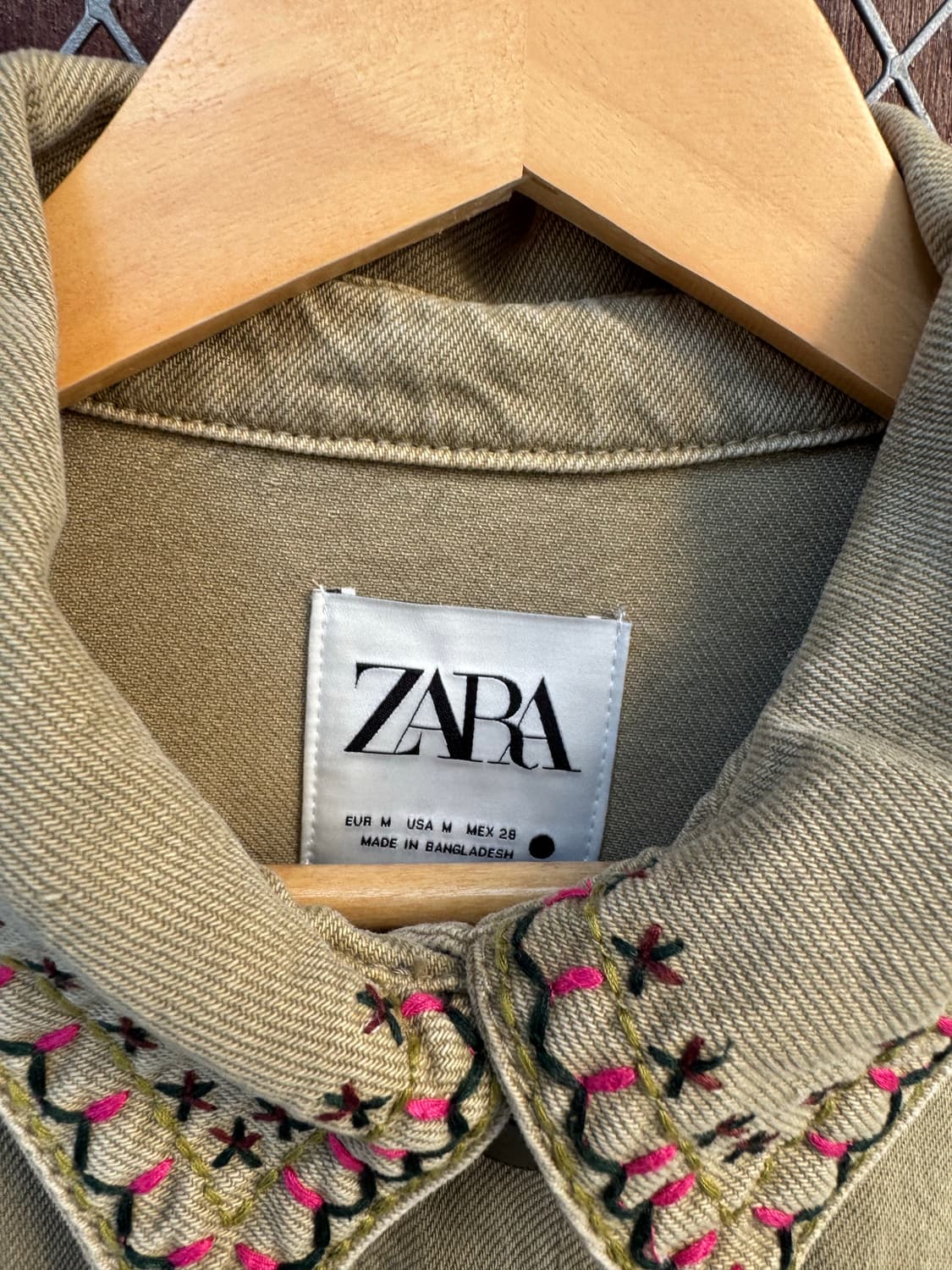 zara 자라 자수 프린지 디테일 크롭 오버핏 자켓 셔츠 M 상품이미지10