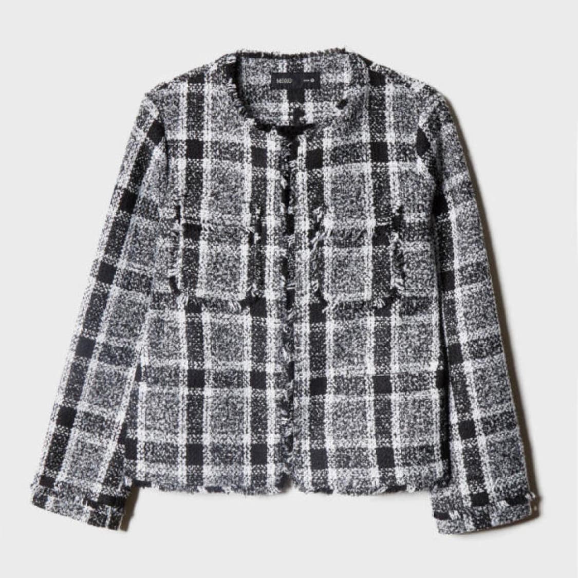 MIXXO 미쏘 블랙 체크 트위드 자켓 66 새제품 상품이미지1