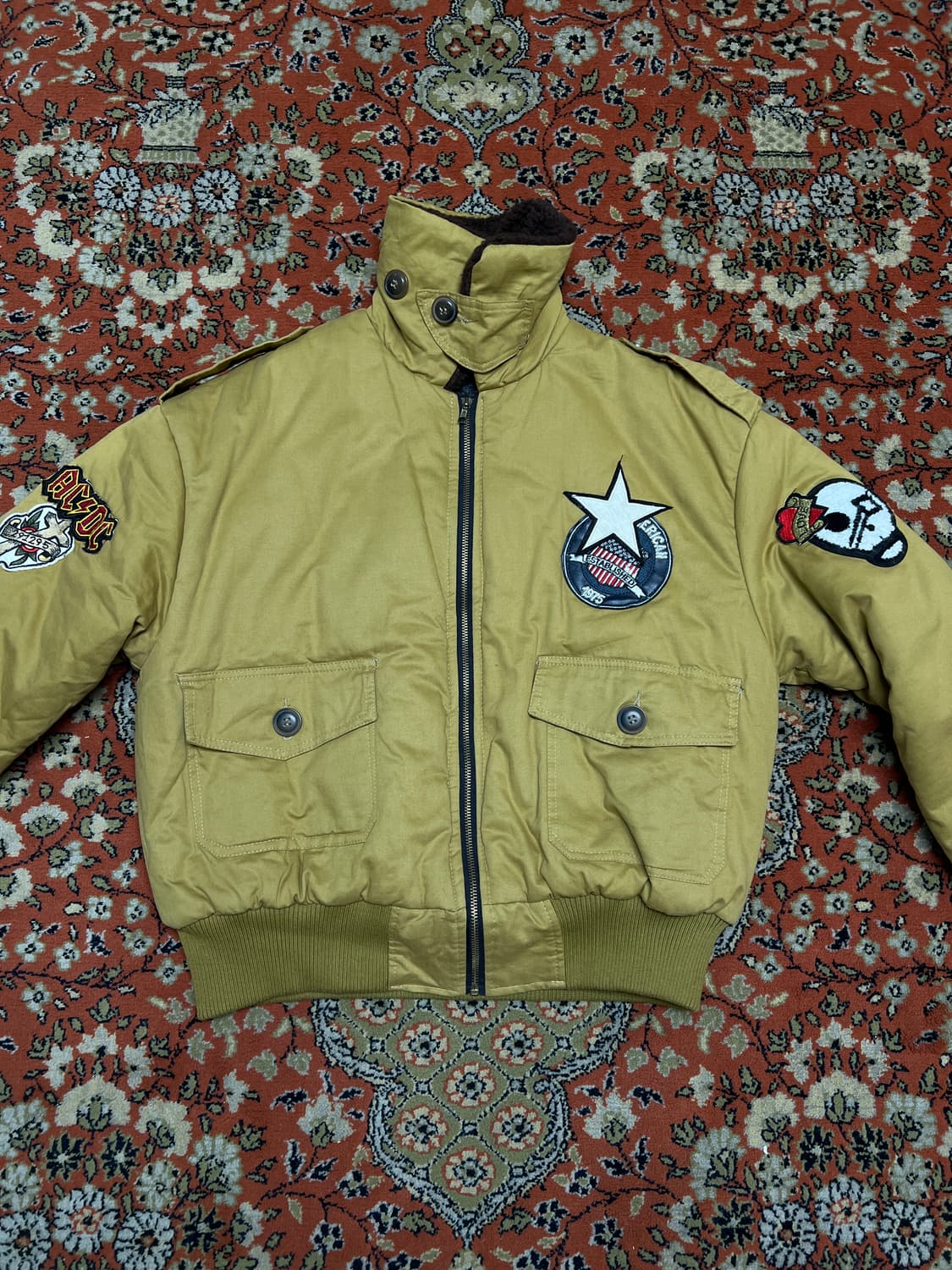 [Free] B10 패치 항공자켓 베이지 상품이미지2