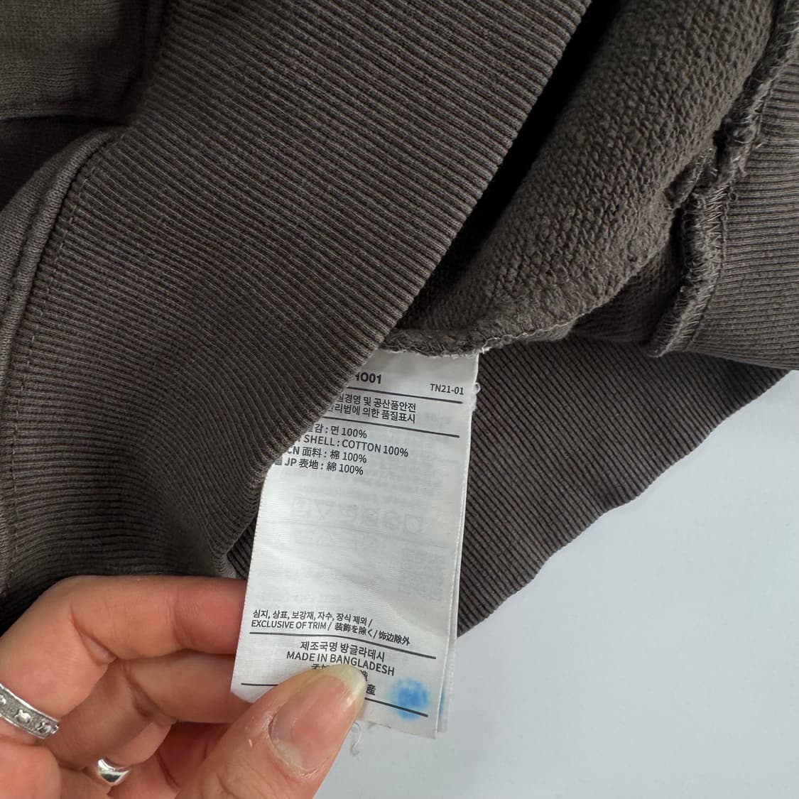 Thisisneverthat 디스이즈네버댓 오렌지 로고 카키 후드티 상품이미지6