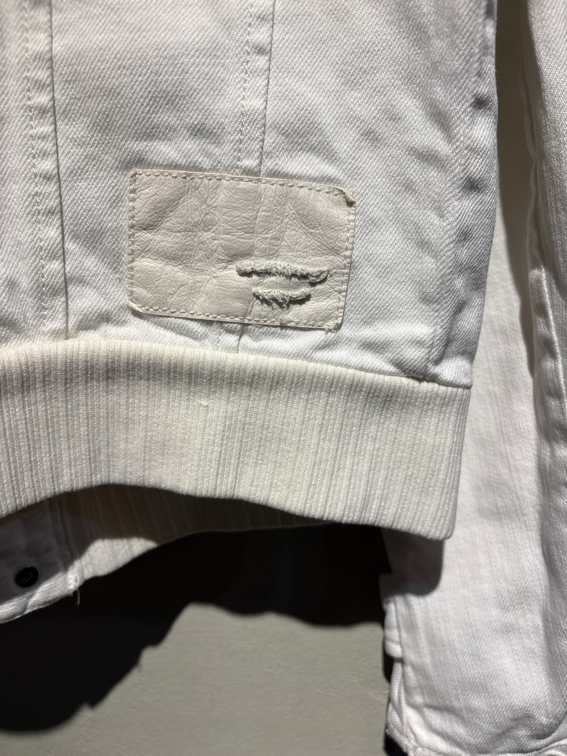 디젤 하이넥 화이트 트러커 재킷 코튼재킷 상품이미지4