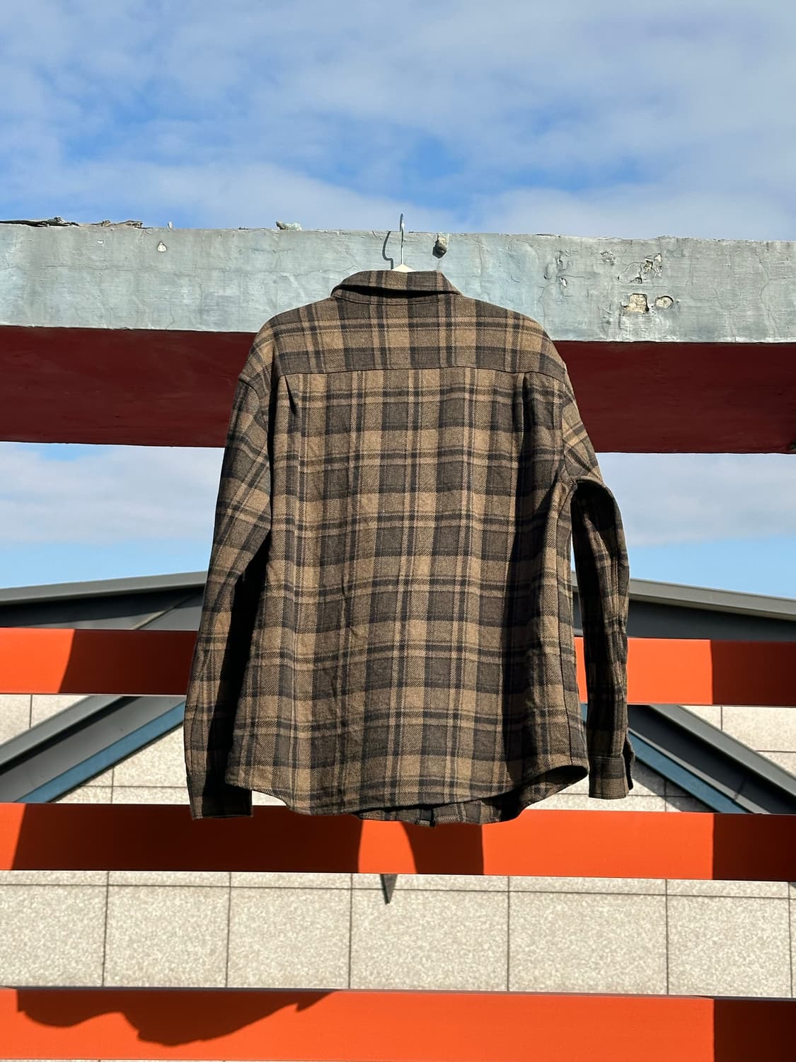 카키스 브러쉬드 셔츠 브라운 2사이즈 상품이미지2