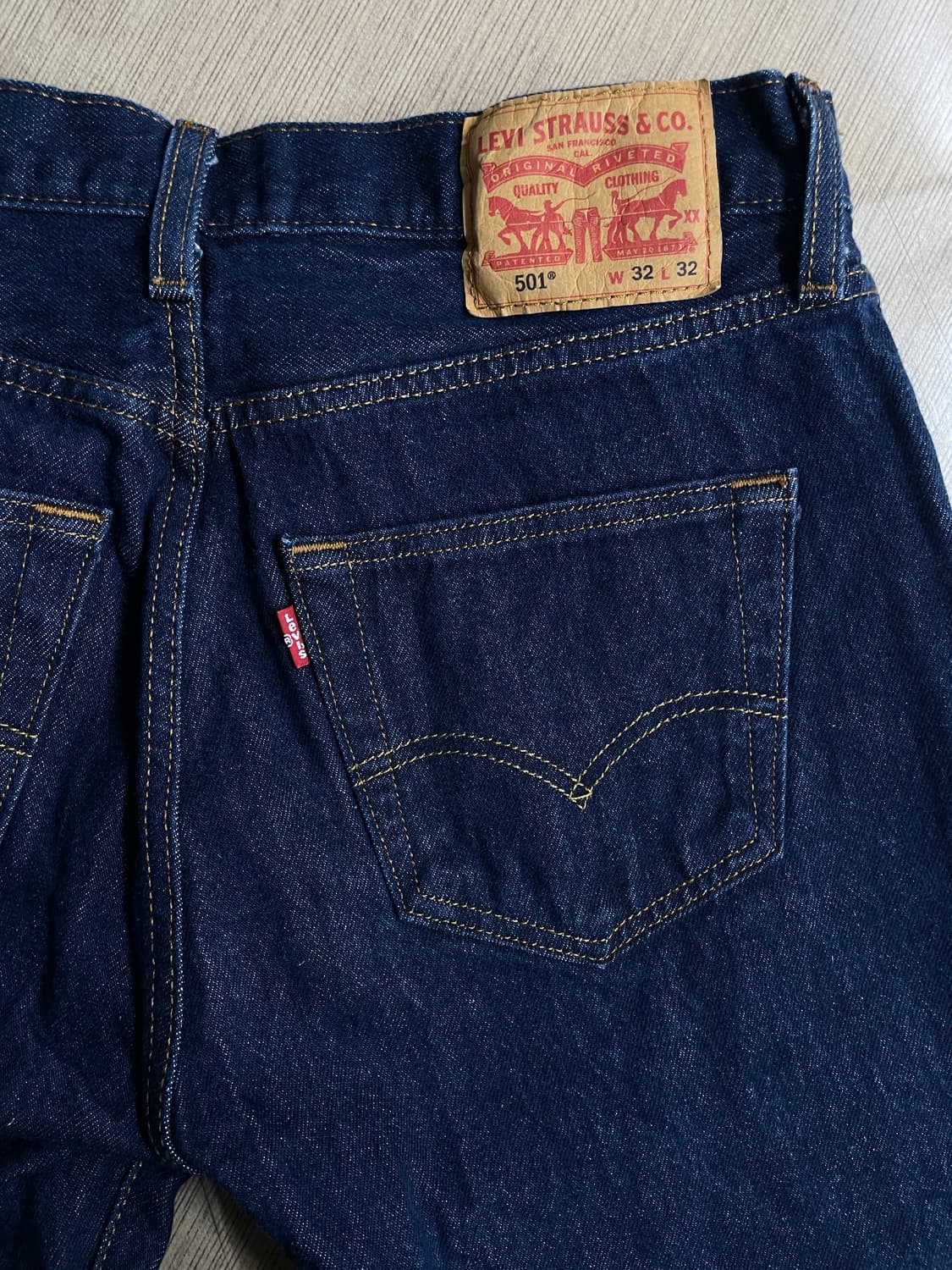 [32] 00s Levis 리바이스 501 생지 진청 빈티지 데님 청바지 상품이미지3