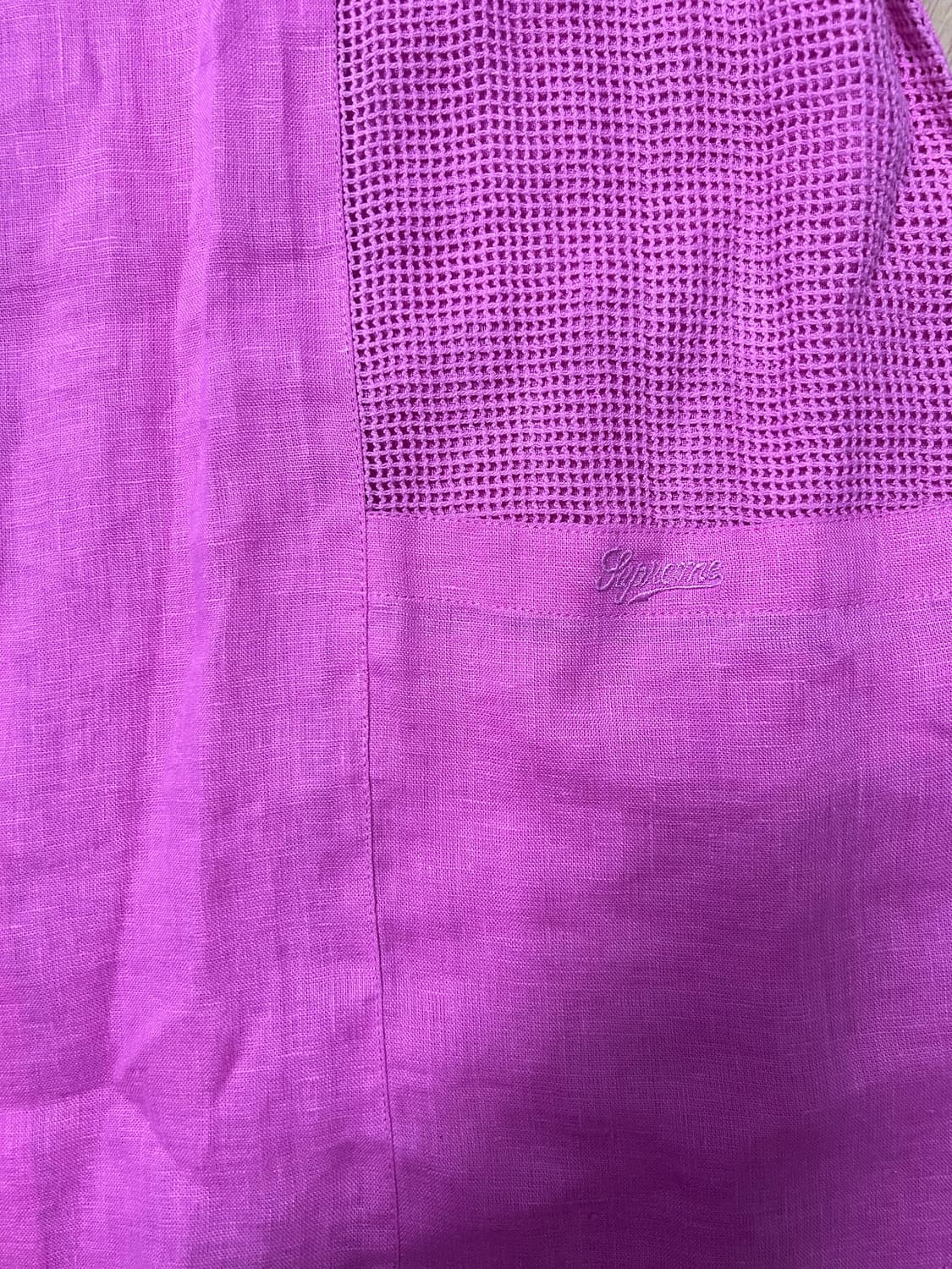 [S]Supreme mesh panel linen shirt 새제품 상품이미지4