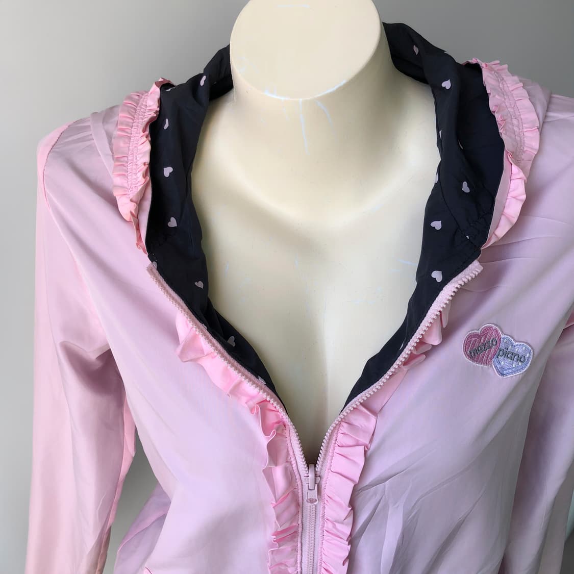 리버시블 하트 프릴 후드 집업 상품이미지4