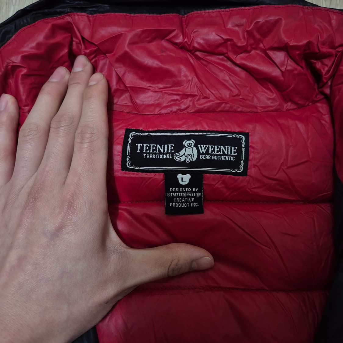 티니위니 베어로고 덕다운 경량패딩 점퍼 L(100) 상품이미지5