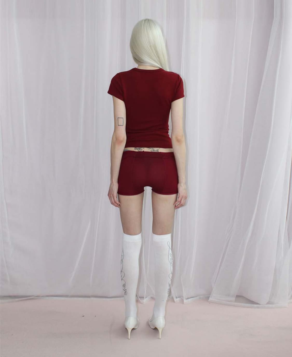 본네 엠브로이더리 탑 레드 1 size 상품이미지3