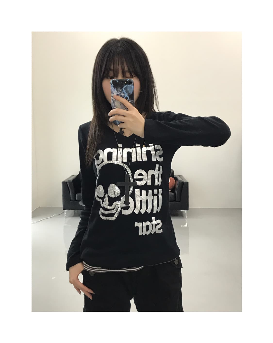 Jpn Skull Graphic Long Sleeve T-Shirts 상품이미지1