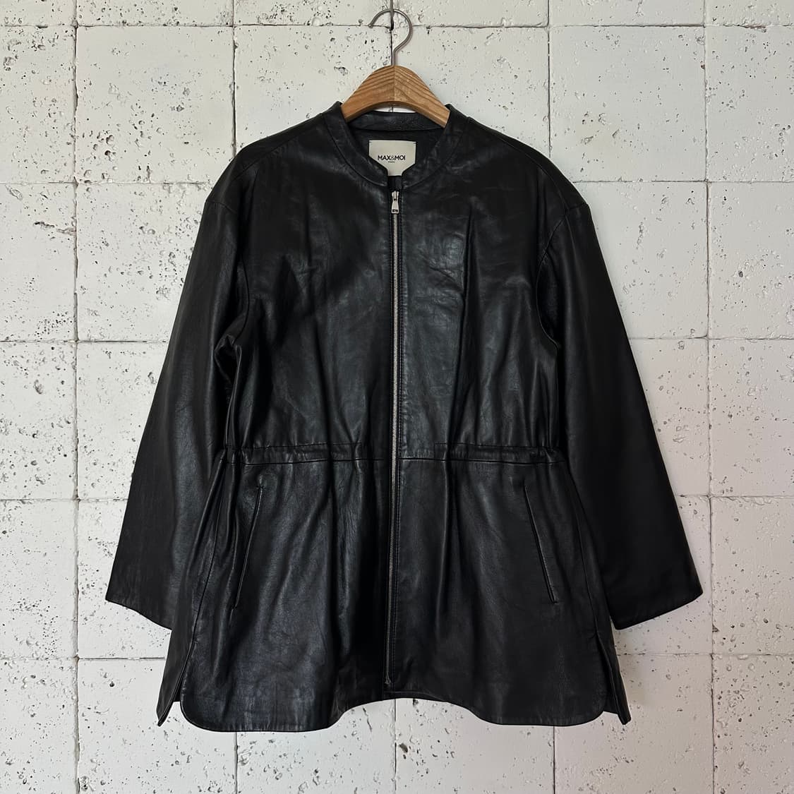 우먼66 max moi 양가죽 자켓 블랙 상품이미지1