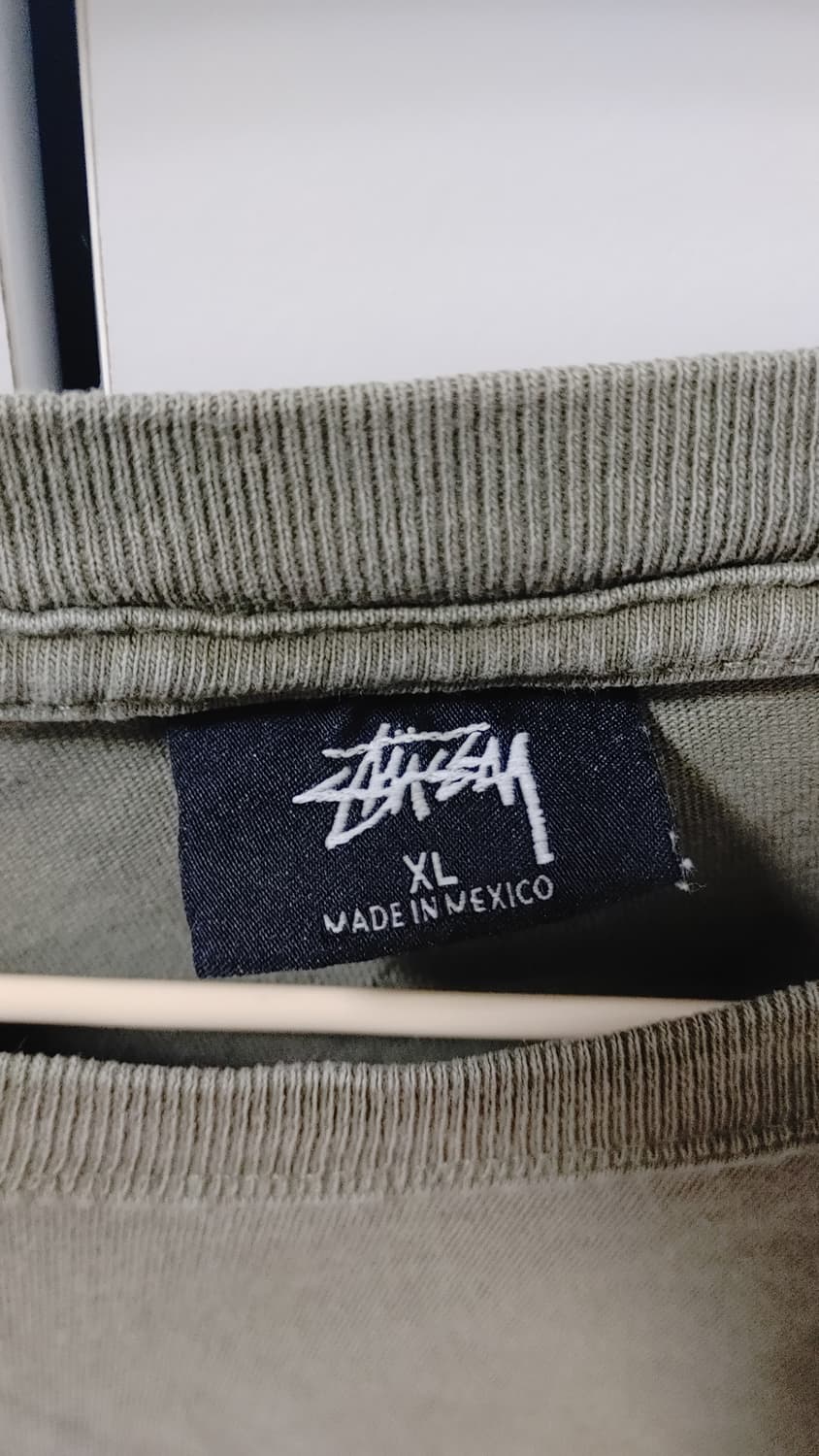 스투시 8볼 피그먼트 다이드 티셔츠 올리브 XL 상품이미지3