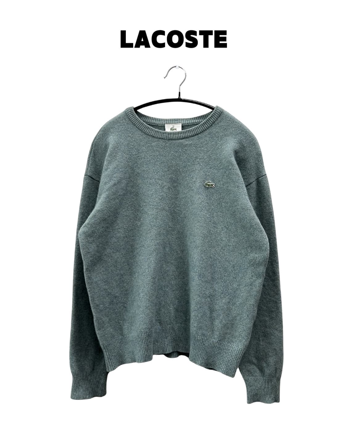 라코스테 울 라운드 니트 민트그린 상품이미지1