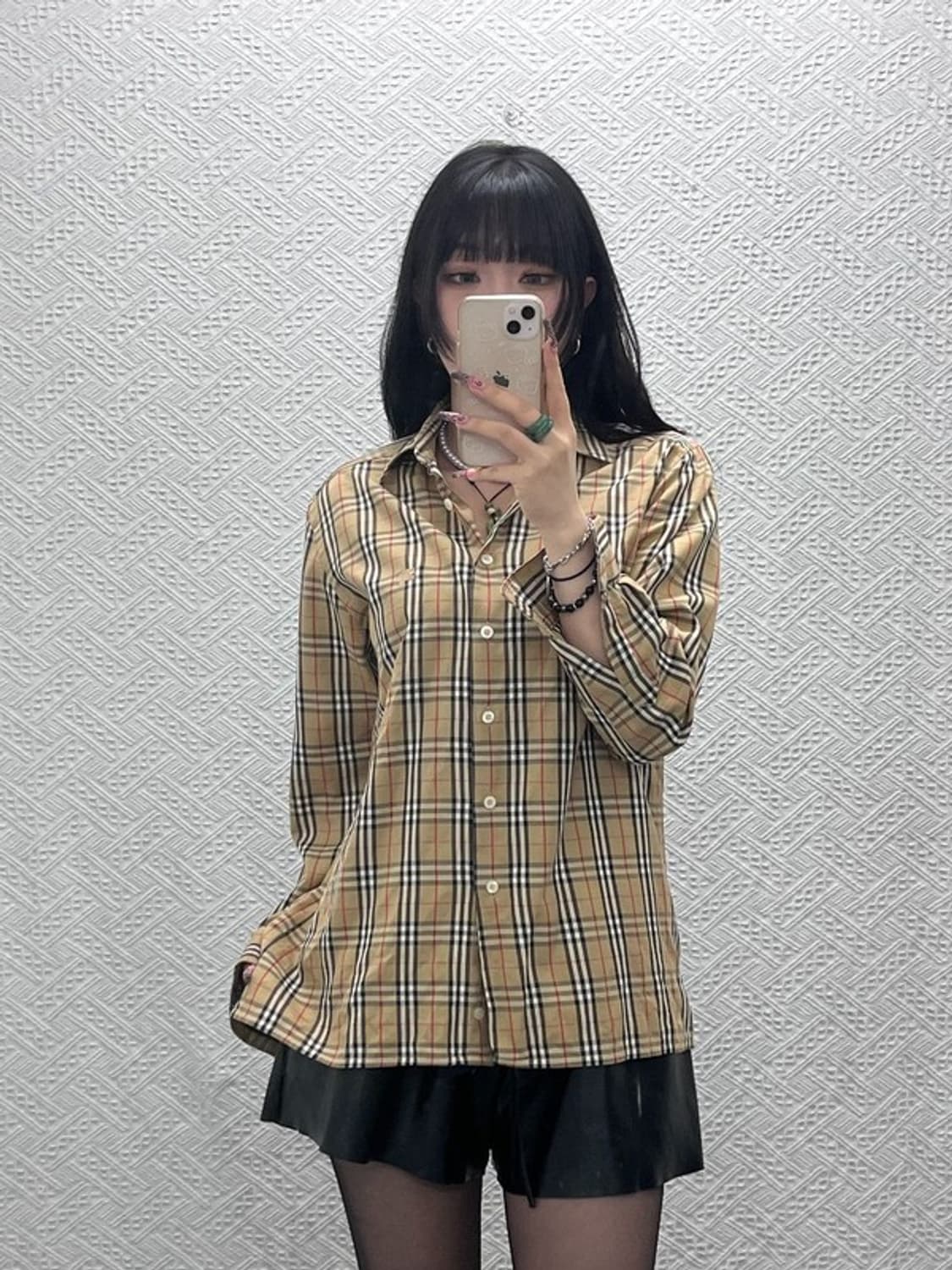버버리 모던 캐주얼 레트로 노바 체크 셔츠 40 C11573 상품이미지2