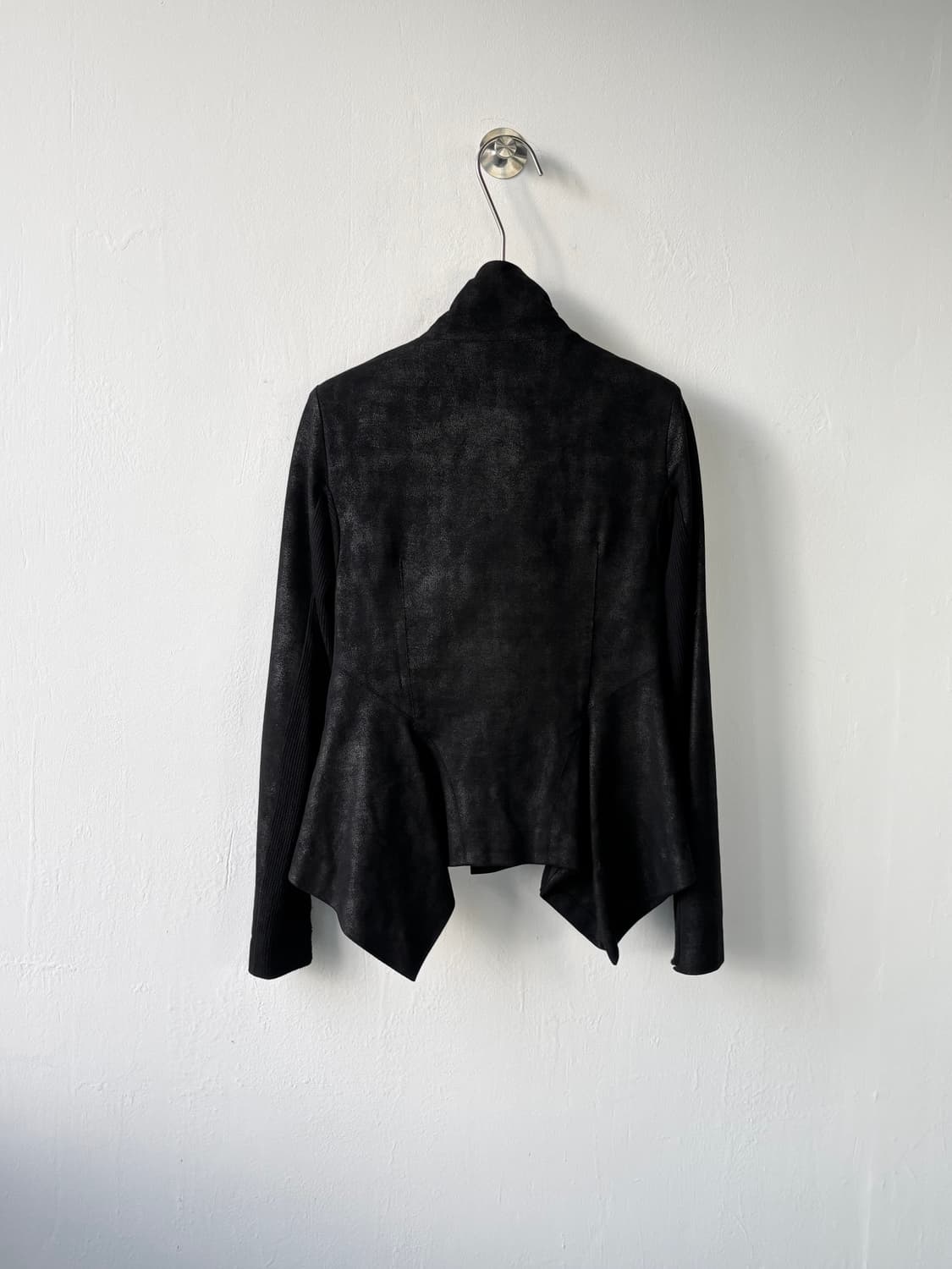 스웨이드 사선 하이넥 자켓 상품이미지7