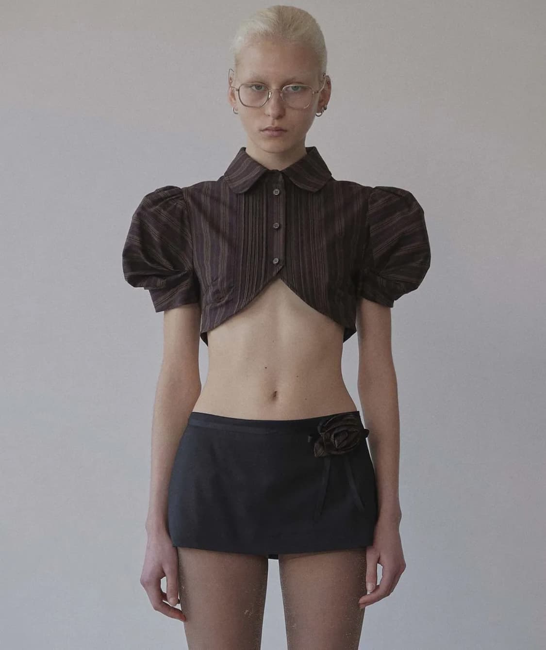 스컬프터 Rosetta Baby Shirt Brown Pinstripe 상품이미지2
