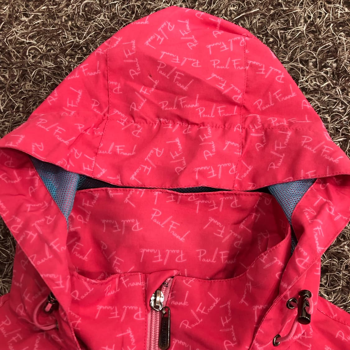 폴프랭크 핑크 로고 패턴 바람막이 자켓 상품이미지5