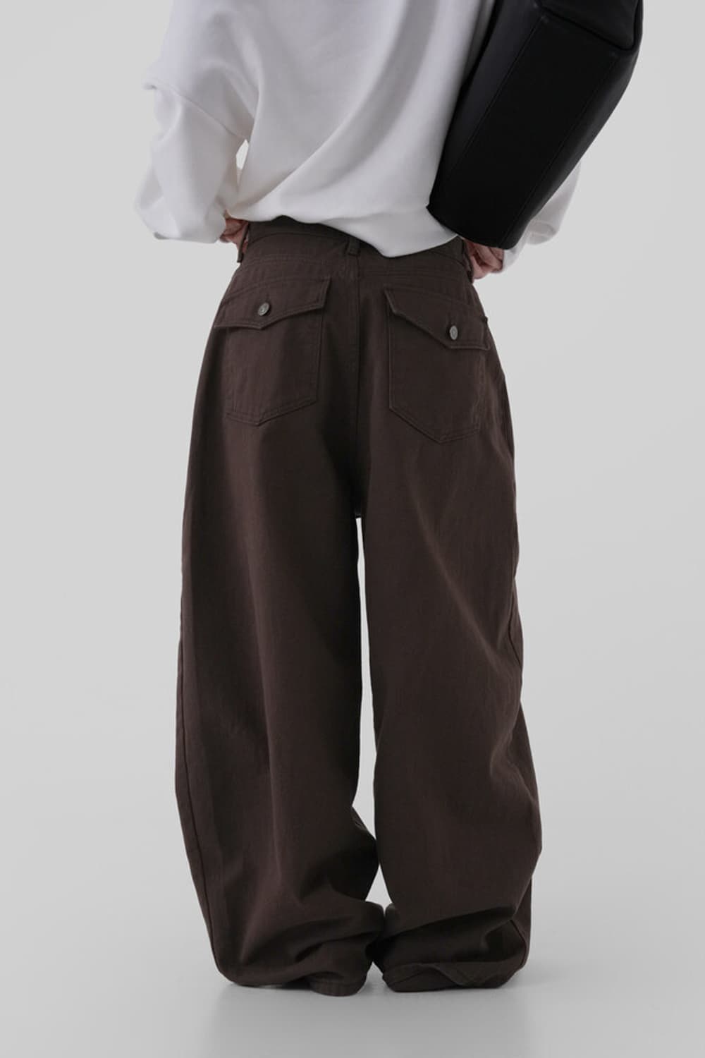 어텀 워크 커브드 팬츠 brown S사이즈 (기모x) 상품이미지2