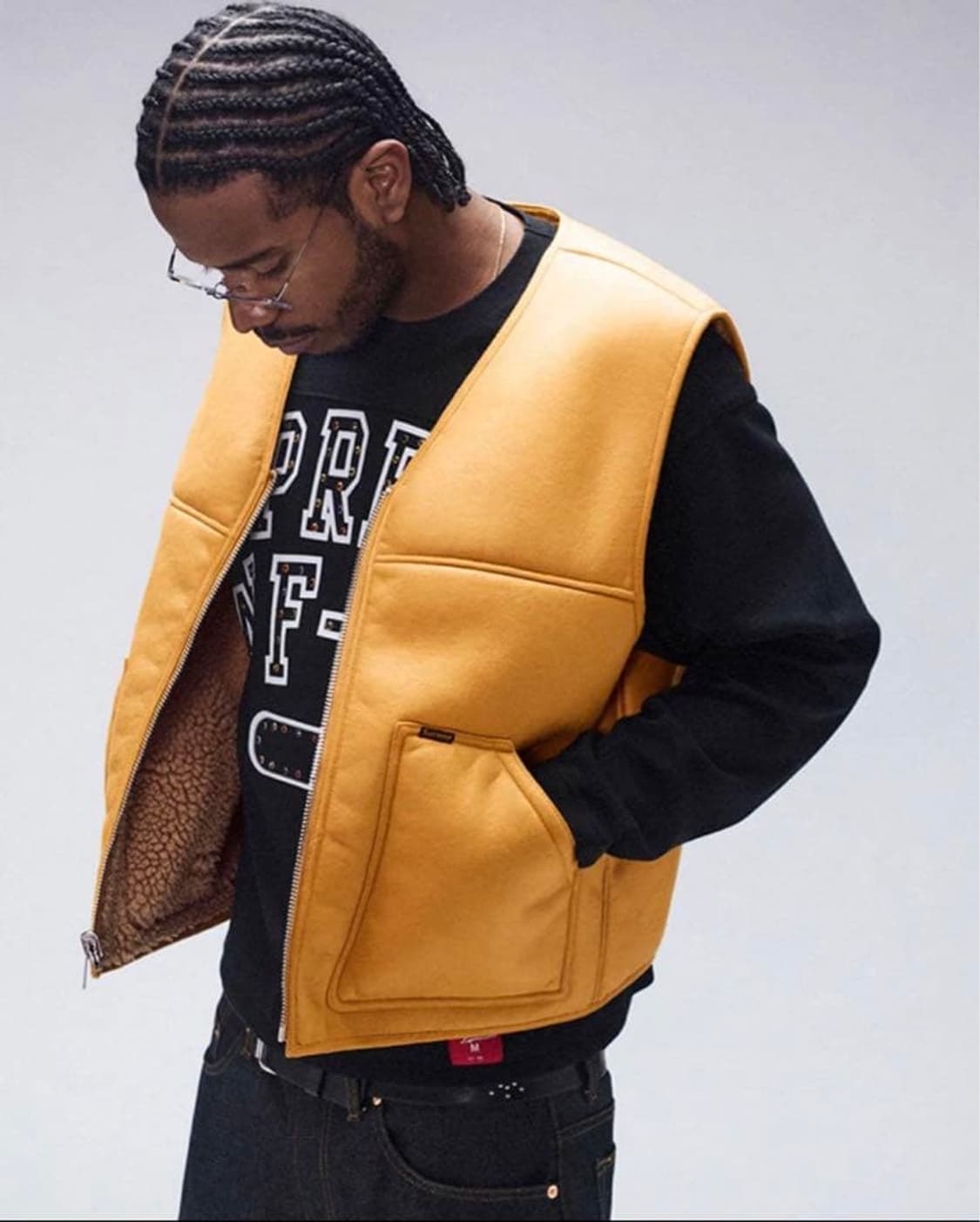 Supreme Reversible Faux Shearling Vest Y 상품이미지3