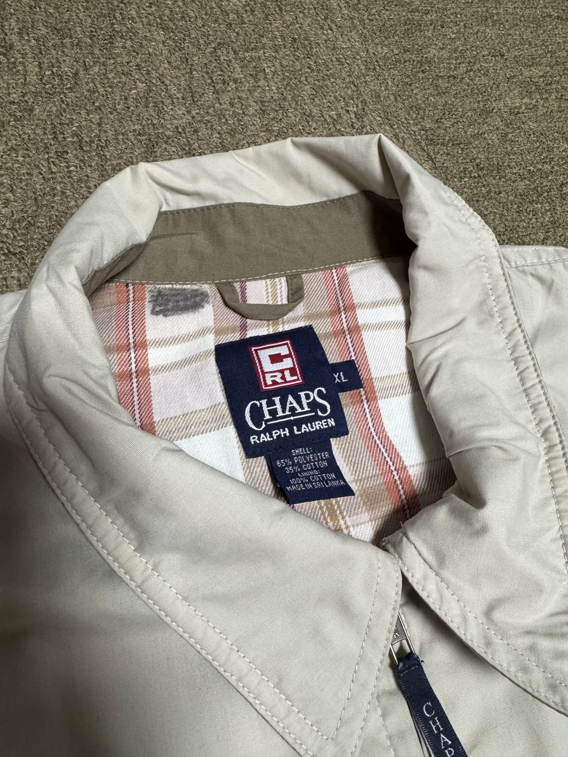90’s 빈티지 챕스 랄프로렌 아이보리 블루종 상품이미지3