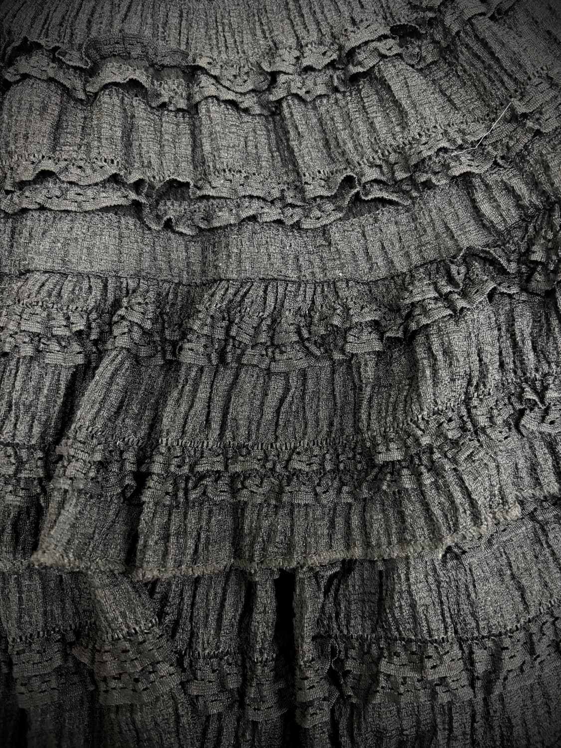 [Y2K] Black Frill Detail Skirts 상품이미지4