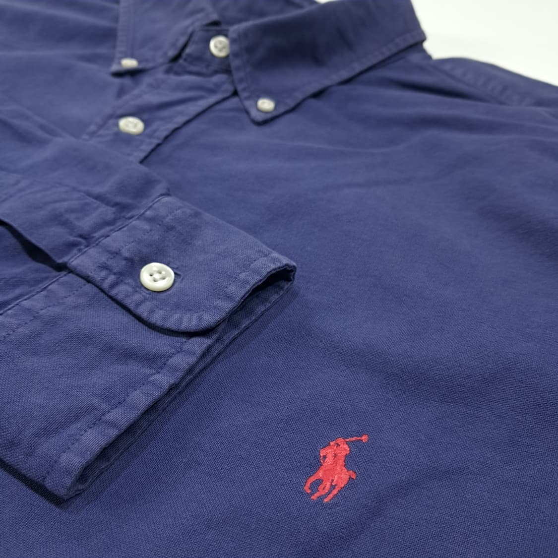 CL634 2XLT 폴로 90s 코튼 버튼다운 올드 네이비 셔츠 남방 상품이미지4