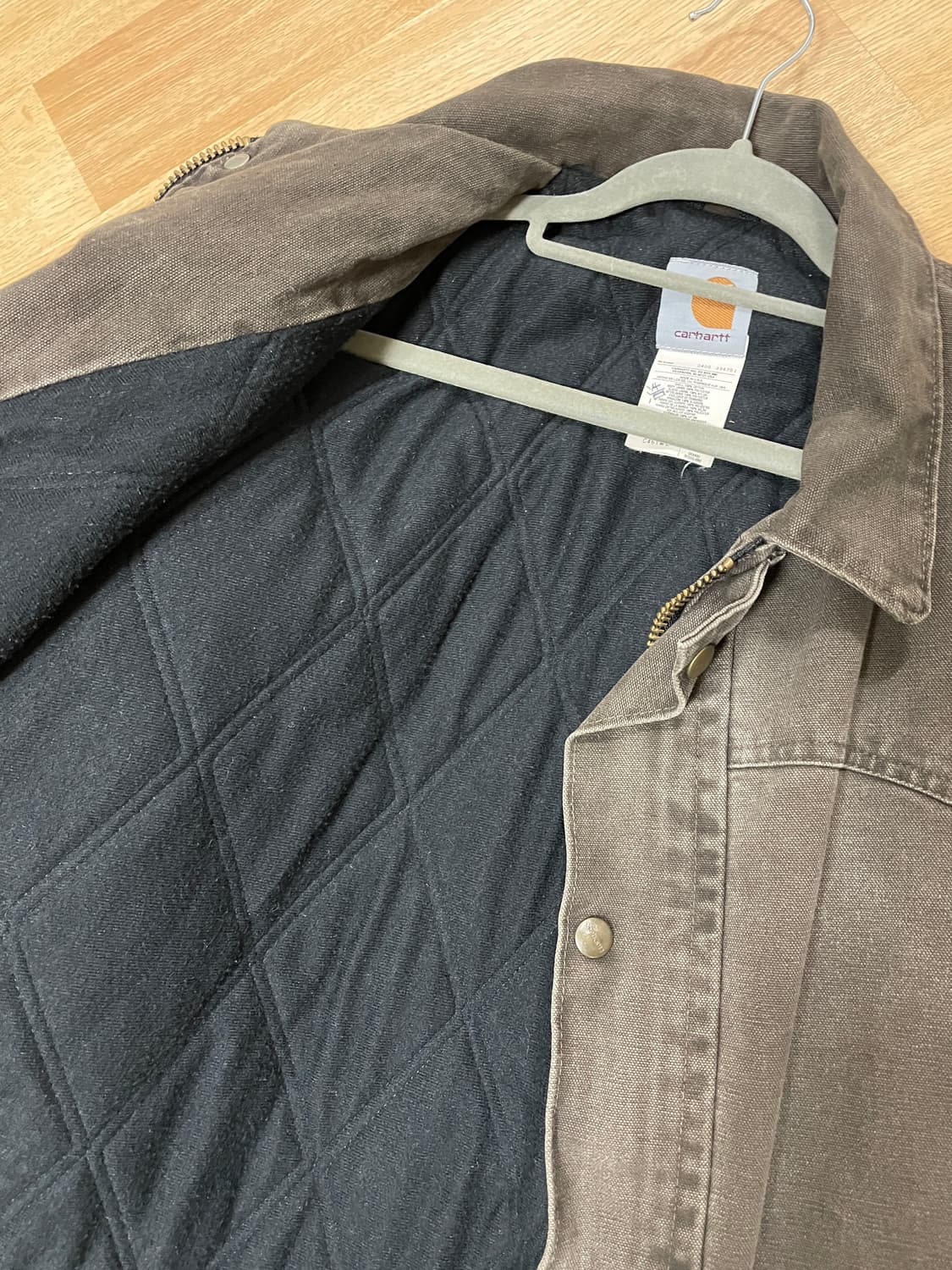 칼하트 브라운 워크 초어 자켓(L, made in USA) 상품이미지8